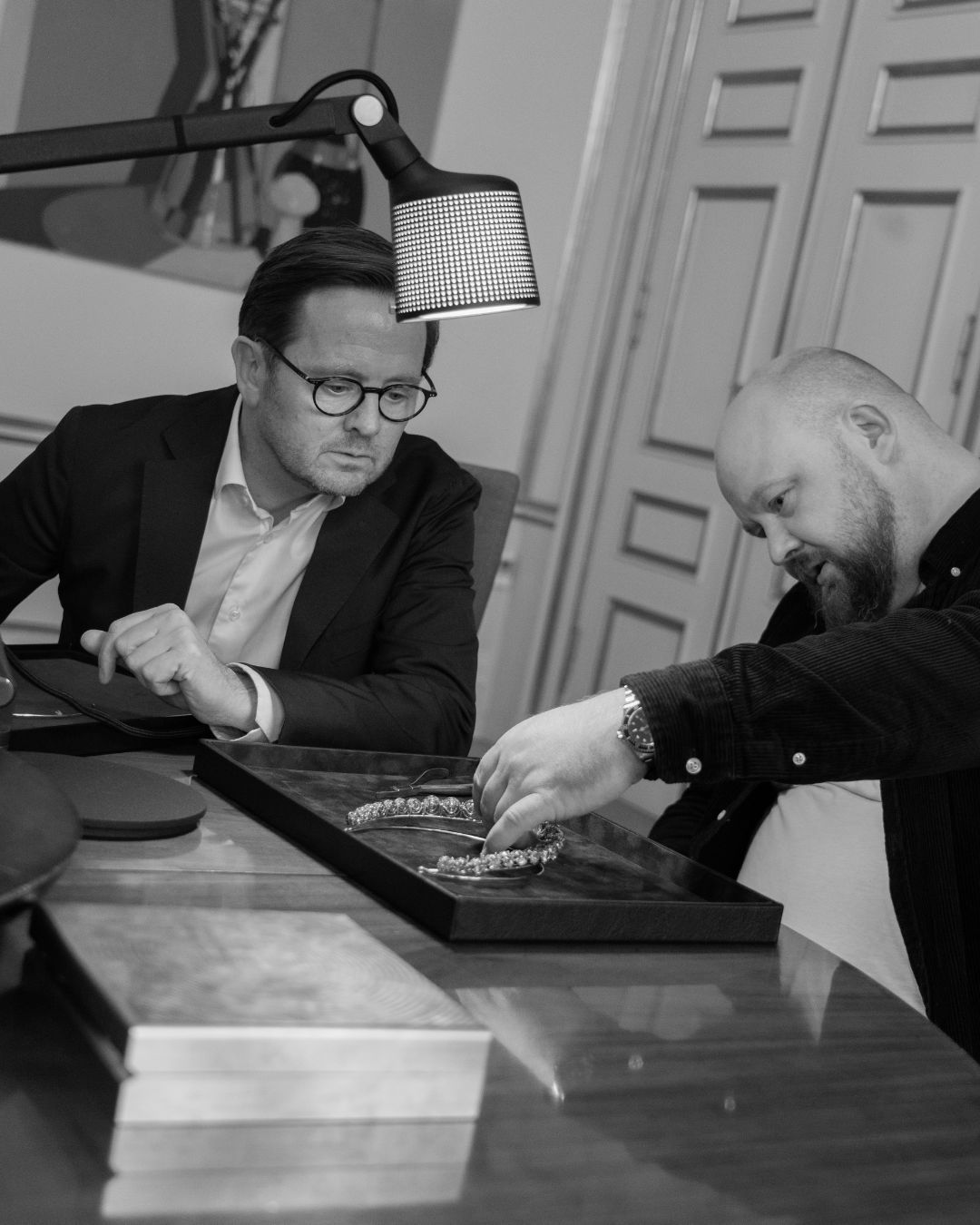 making of the Danish Rose Diamond Bandeau