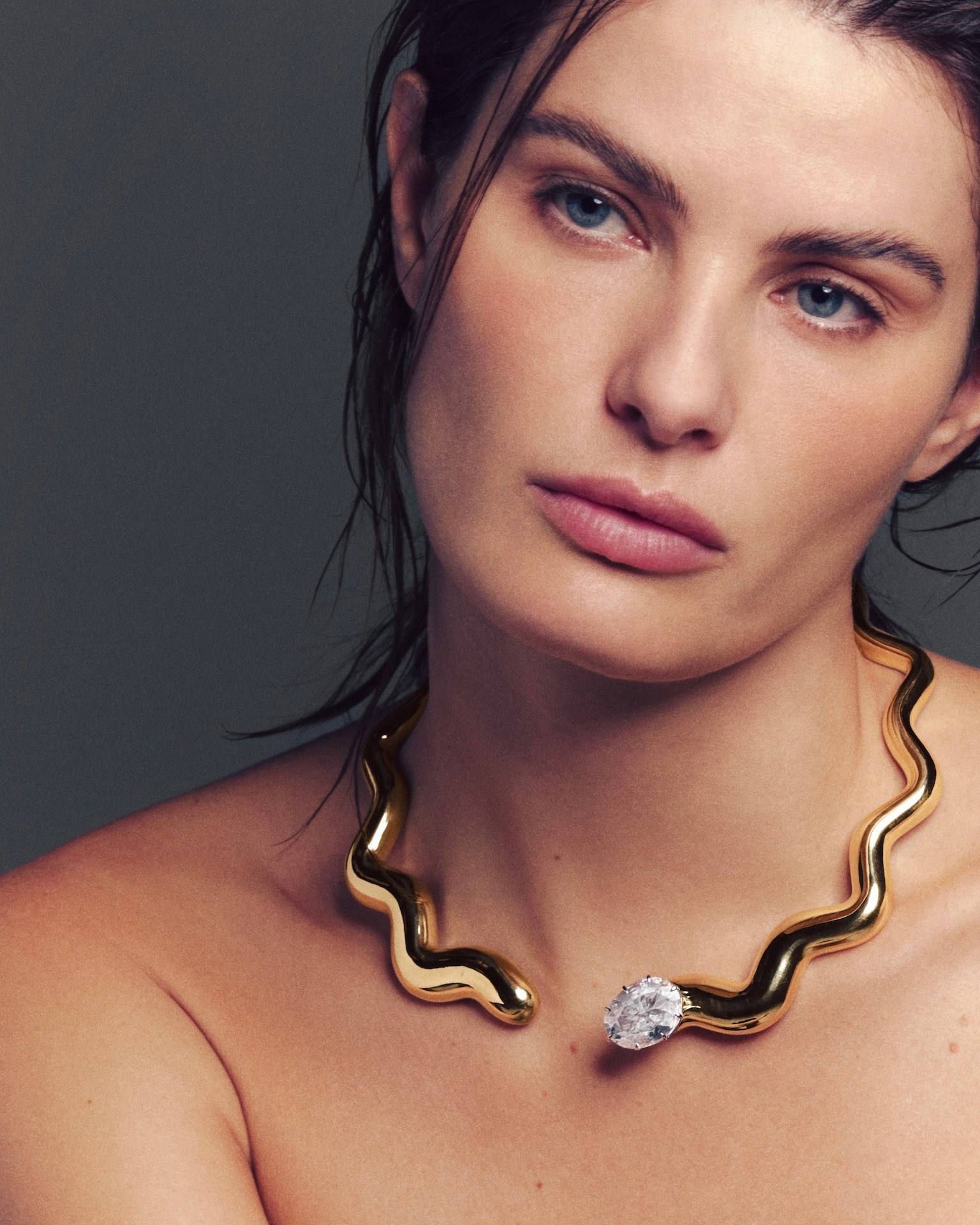 diamond torque necklace