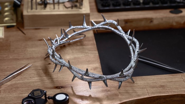 Kendrick Lamar’s Custom Tiffany & Co. Crown of Thorns, Featuring Over 8,000 Pavé Diamonds. (Courtesy of Tiffany & Co.) 