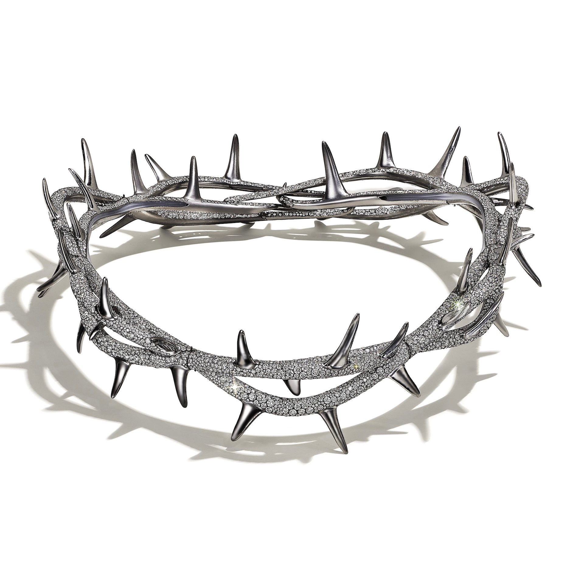 Kendrick Lamar’s Custom Tiffany & Co. Crown of Thorns, Featuring Over 8,000 Pavé Diamonds.