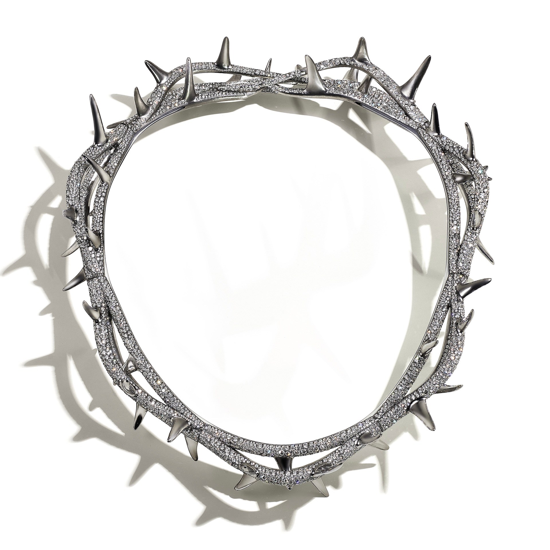 Kendrick Lamar’s Custom Tiffany & Co. Crown of Thorns, Featuring Over 8,000 Pavé Diamonds.