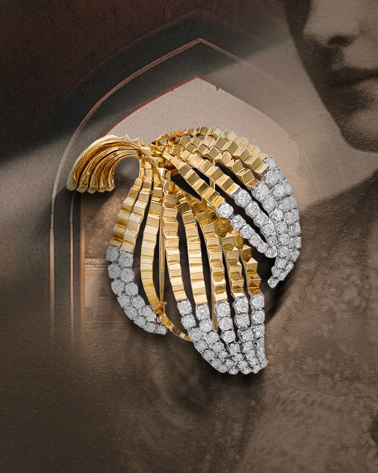 Timeless diamond brooch showcasing grace and fashion
