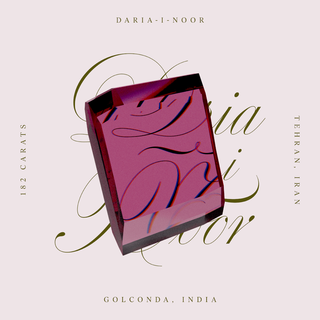 Daria-i-Noor, a 182-carat rare diamond