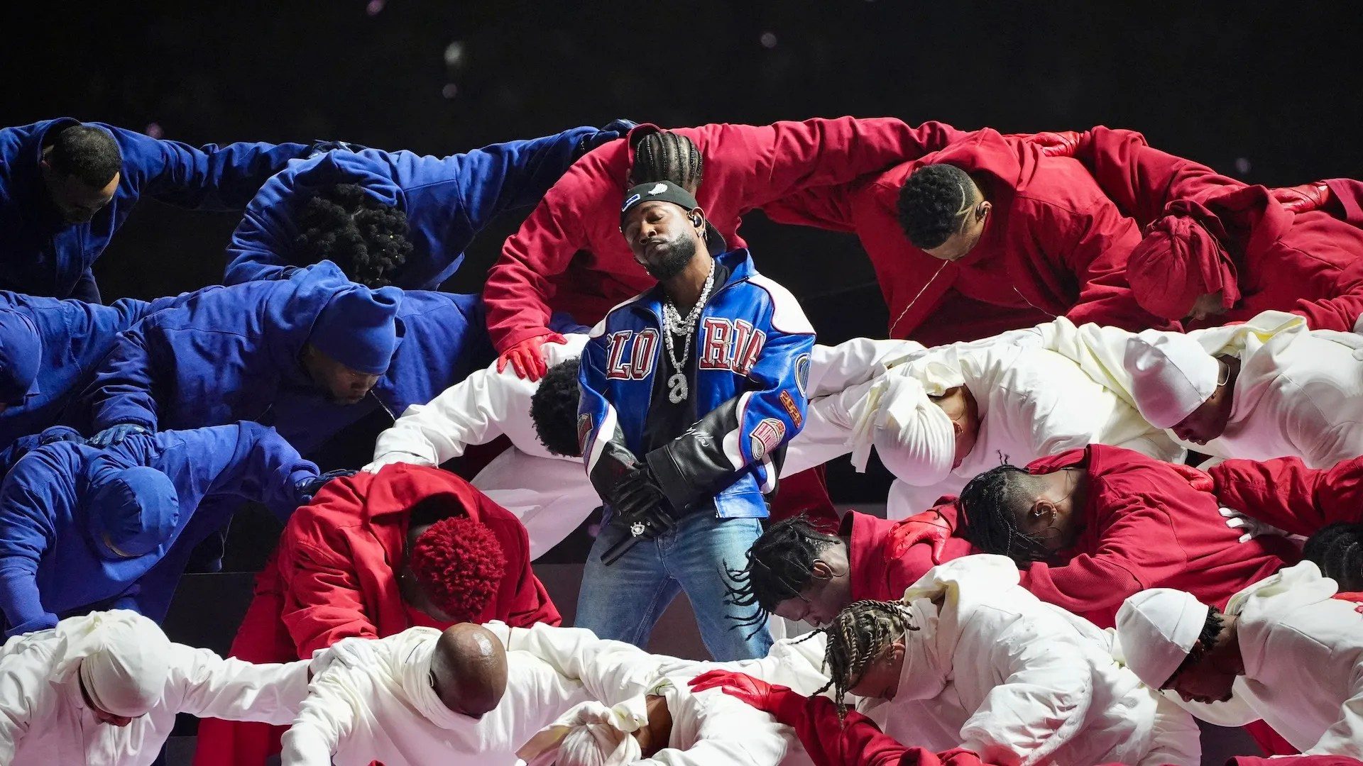 Kendrick Lamar performs during Super Bowl LIX Halftime Show in New Orleans, Louisiana, on February 9, 2025. (Getty Images)