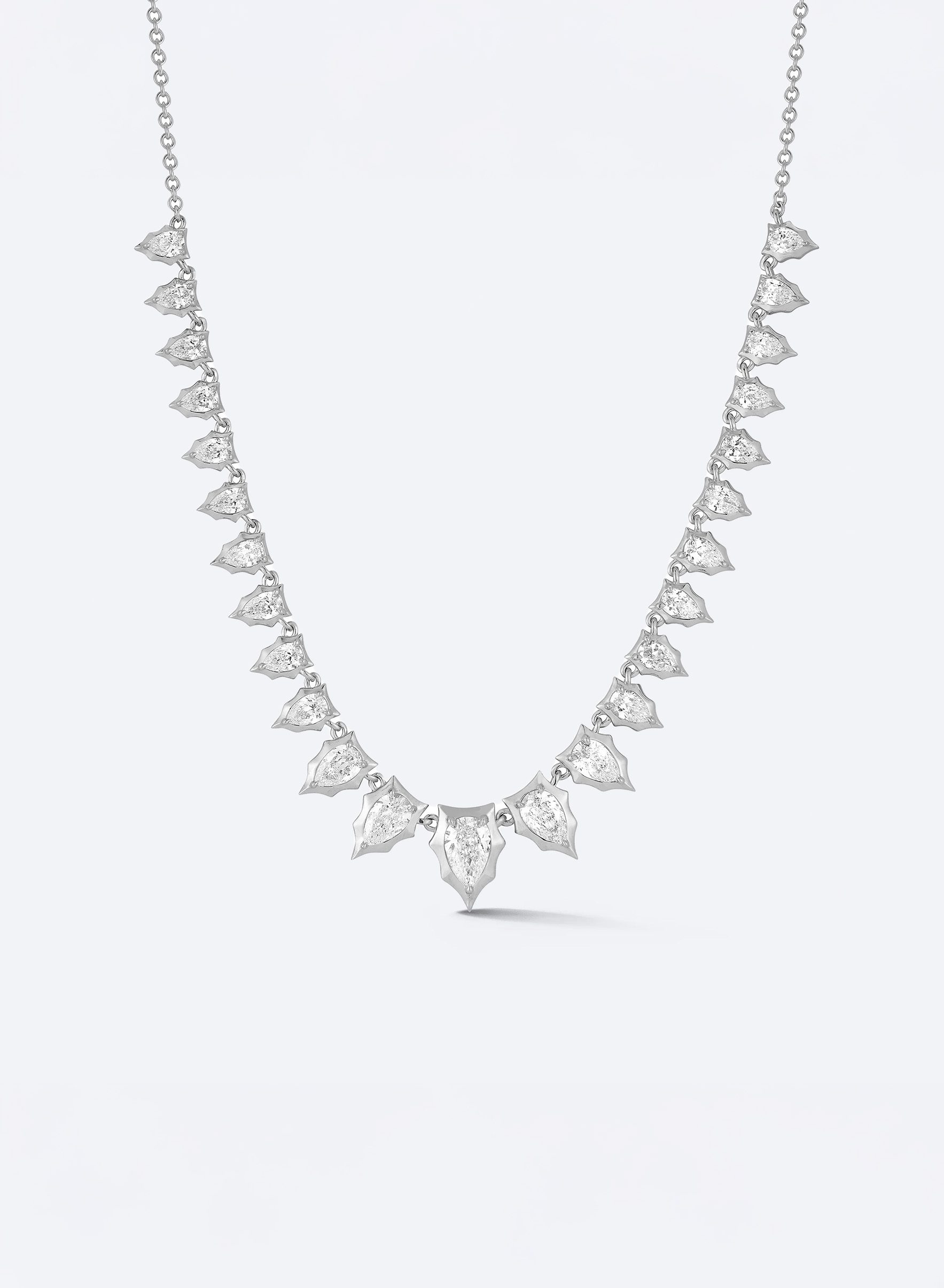 Edgy diamond tennis necklace by Jade Trau