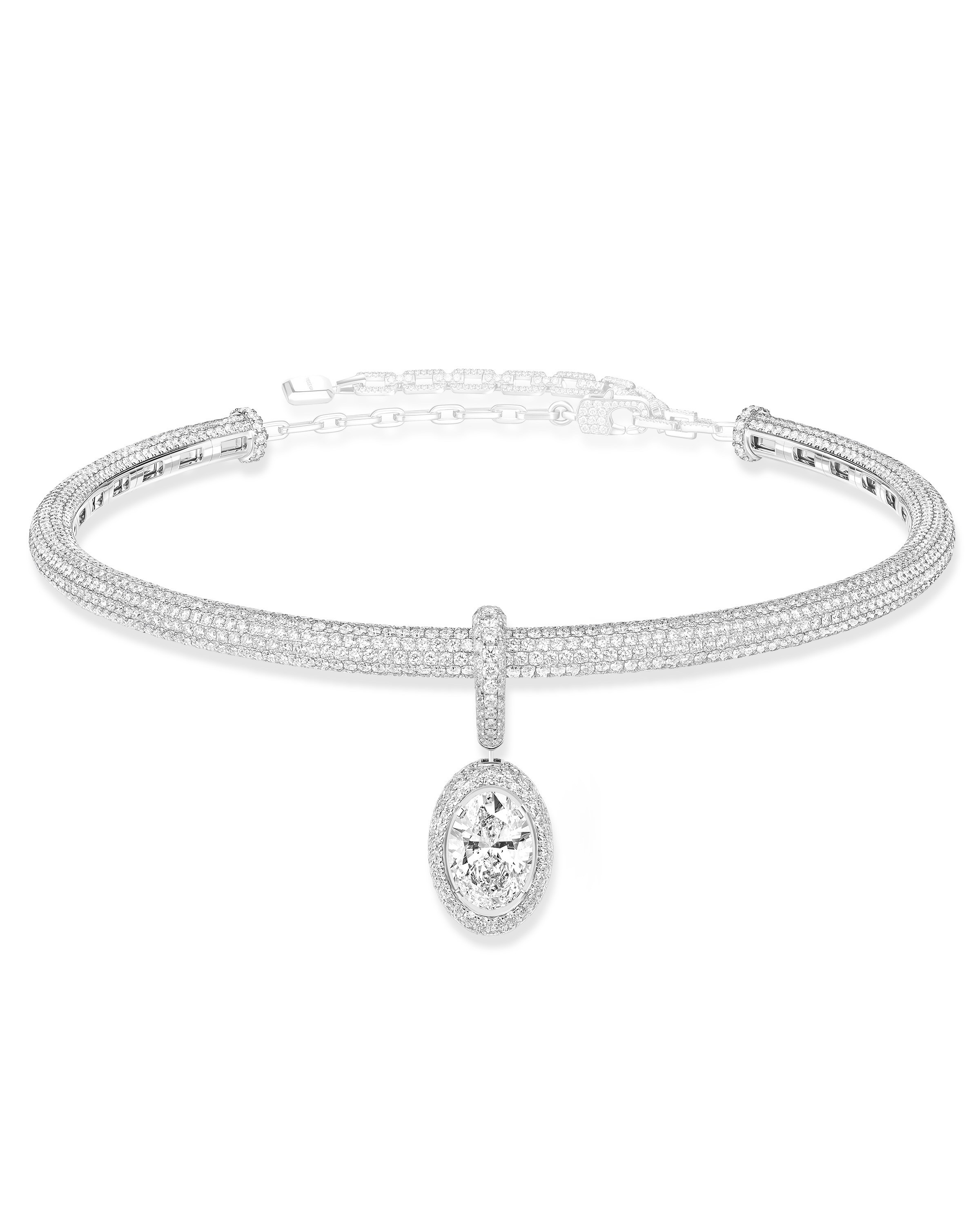 diamond torque necklace