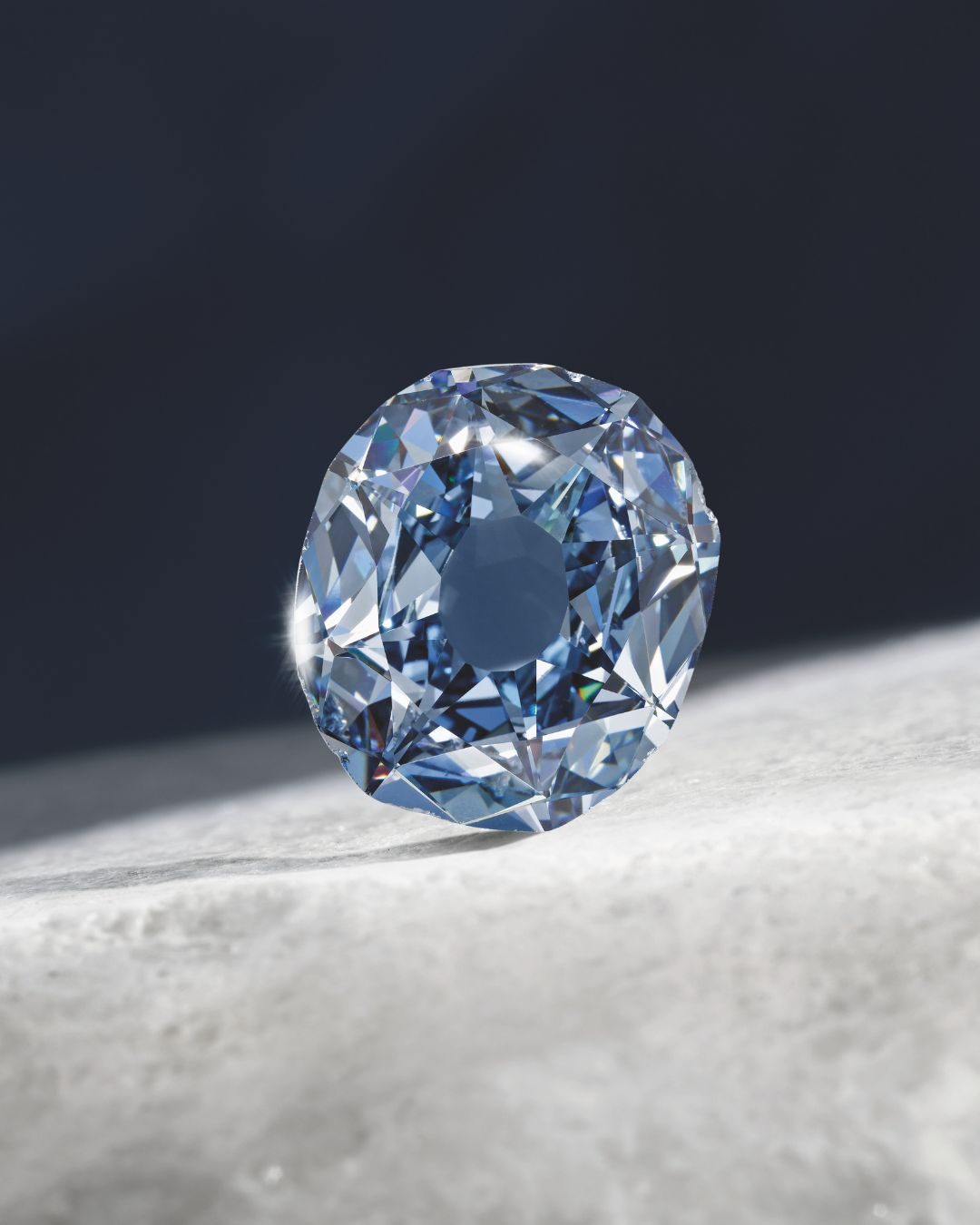 The Wittelsbach- Graff Diamond: A cushion-shaped, 35.56-carat, fancy deep greyish-blue diamond, sold for $24.3 million at Christie’s London on December 10, 2008 to Laurence Graff and renamed the Wittelsbach-Graff. (Courtesy of Christie's)