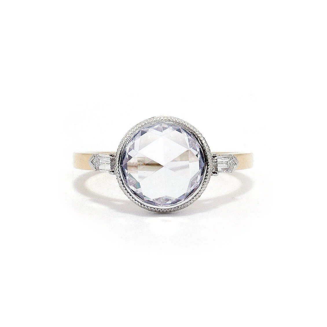 rose cut diamonds: diamond engagement ring