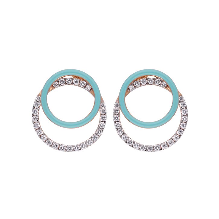 Fashionable CKC natural diamond earrings
