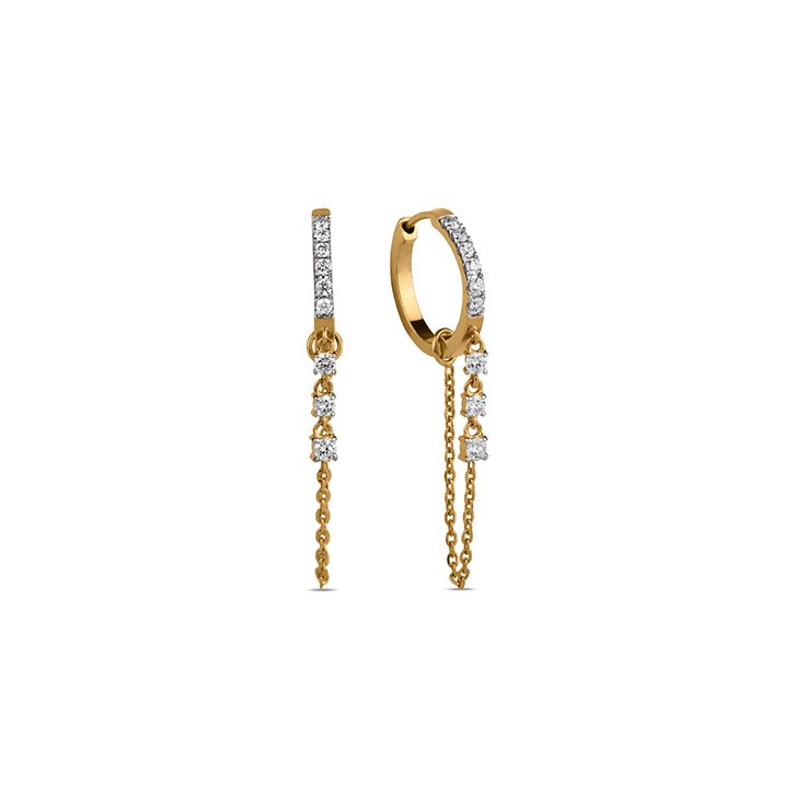 Modern Sim Sum diamond earrings