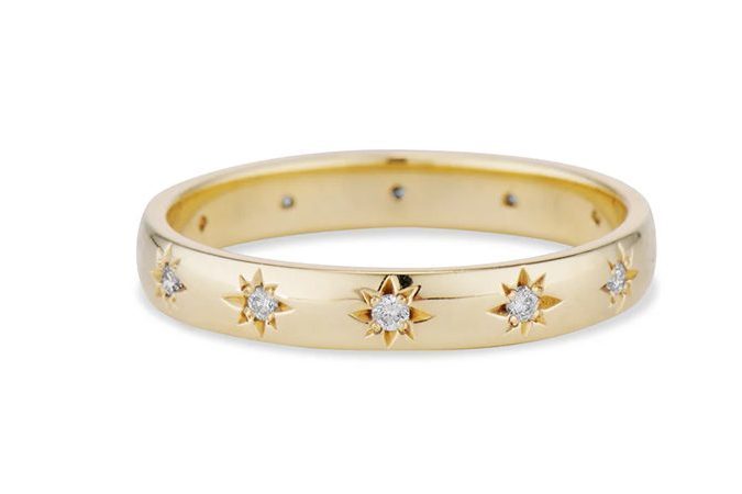 Ashley Zhang eternity ring with diamonds and stars