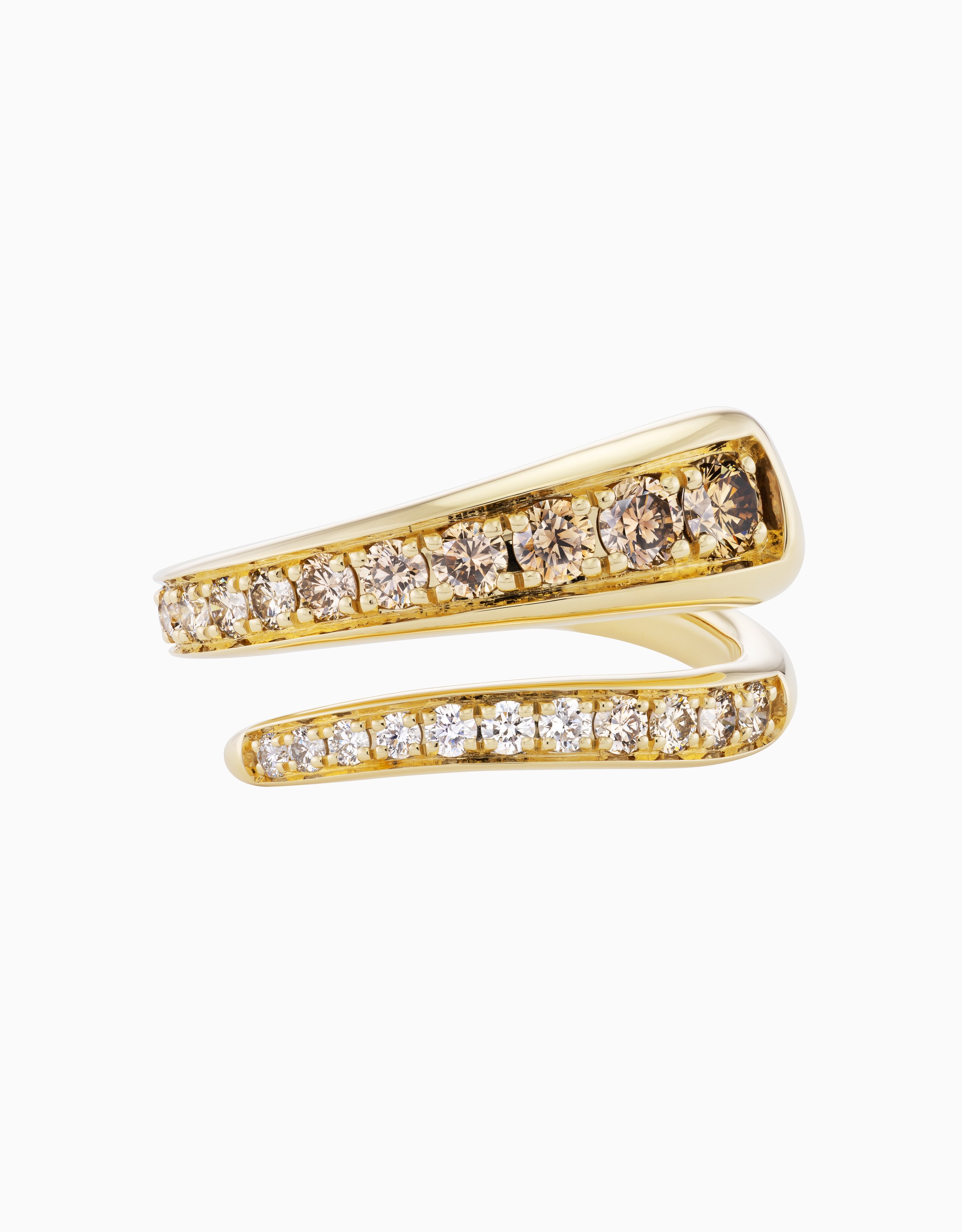 wrap ring with brown diamonds