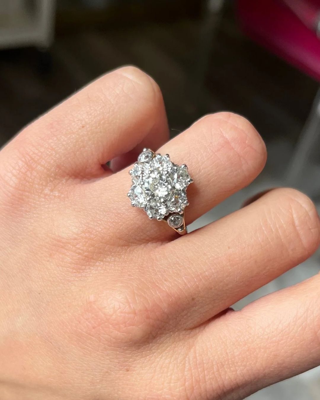 diamond cluster ring