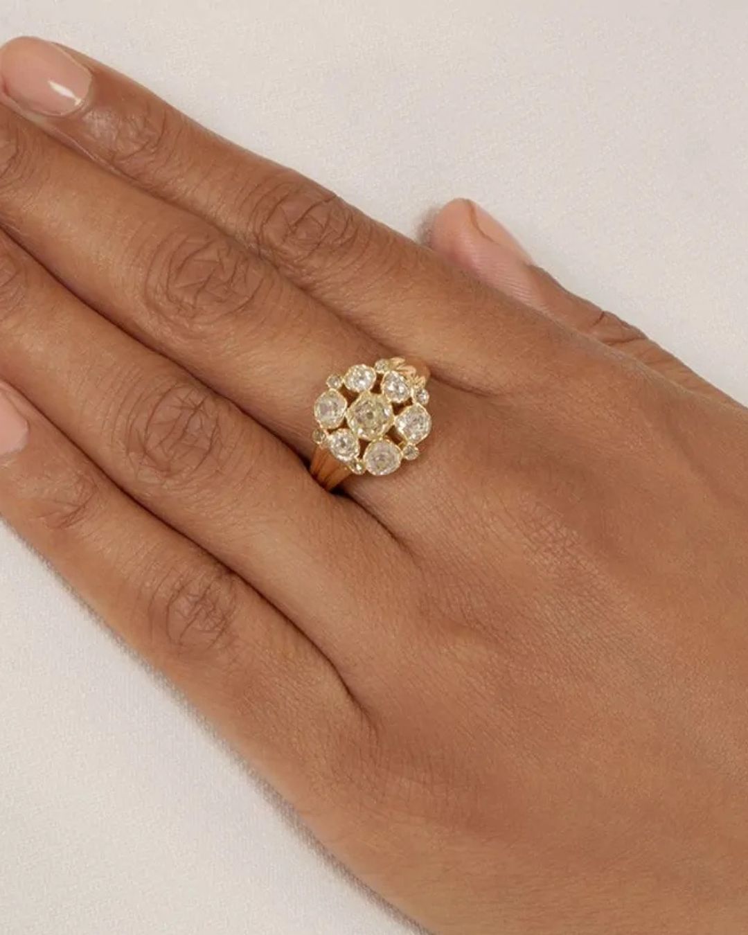 diamond cluster ring