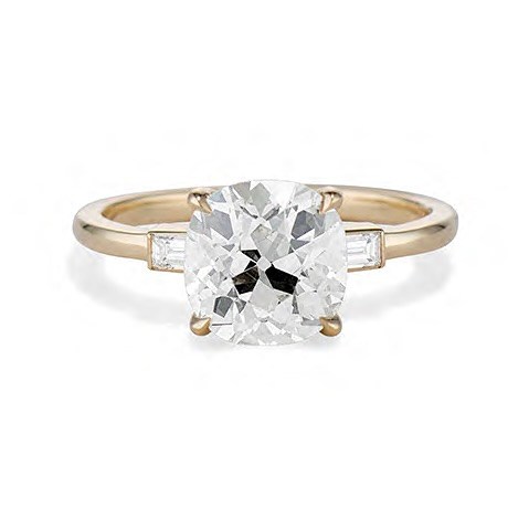 a diamond ring with a hidden halo setting