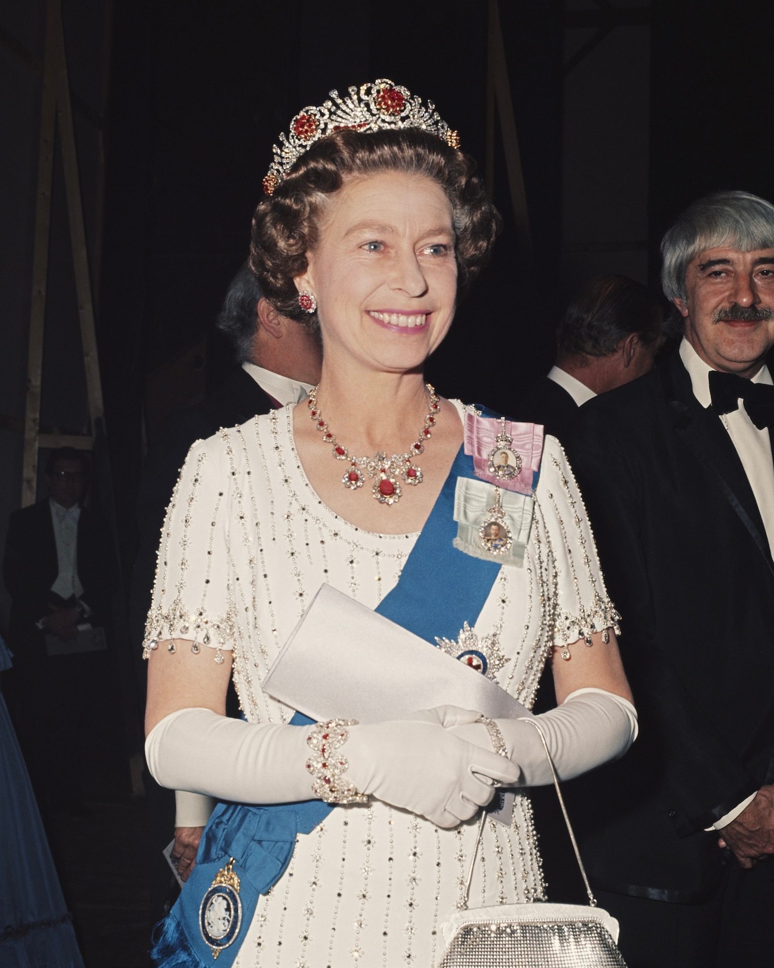 Queen Elizabeth II: Her Life in Style Queen Elizabeth II wears The Burmese Ruby Tiara at a Royal Gala performance at Covent Garden during her Silver Jubilee celebrations, on May 30, 1977.