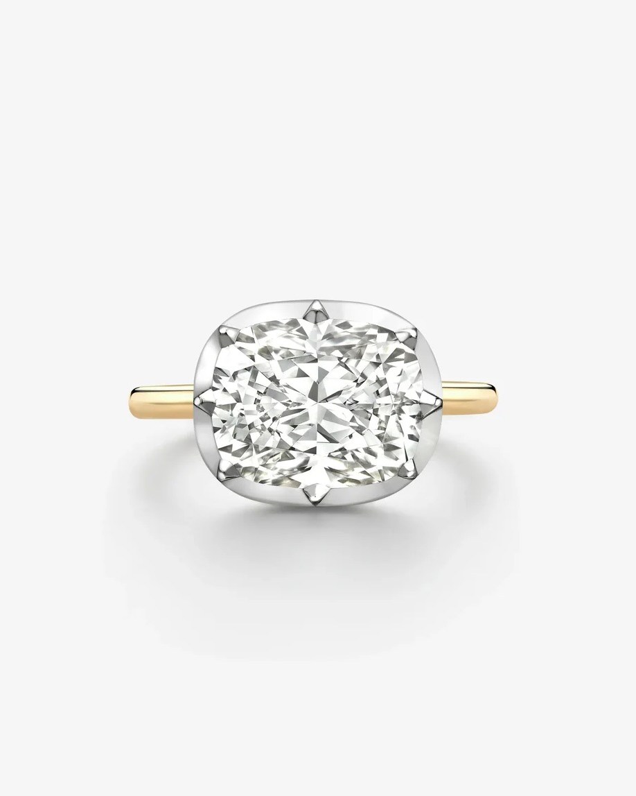 Zendaya's Engagement Ring: Tom Holland proposed with an east-west set cushion cut diamond engagement ring
