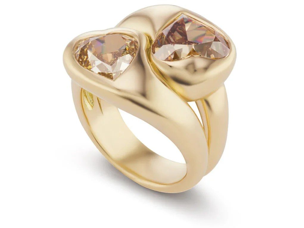 Brent Neale Knot Ring with Champagne Diamond Hearts, Price Upon Request, brentneale.com