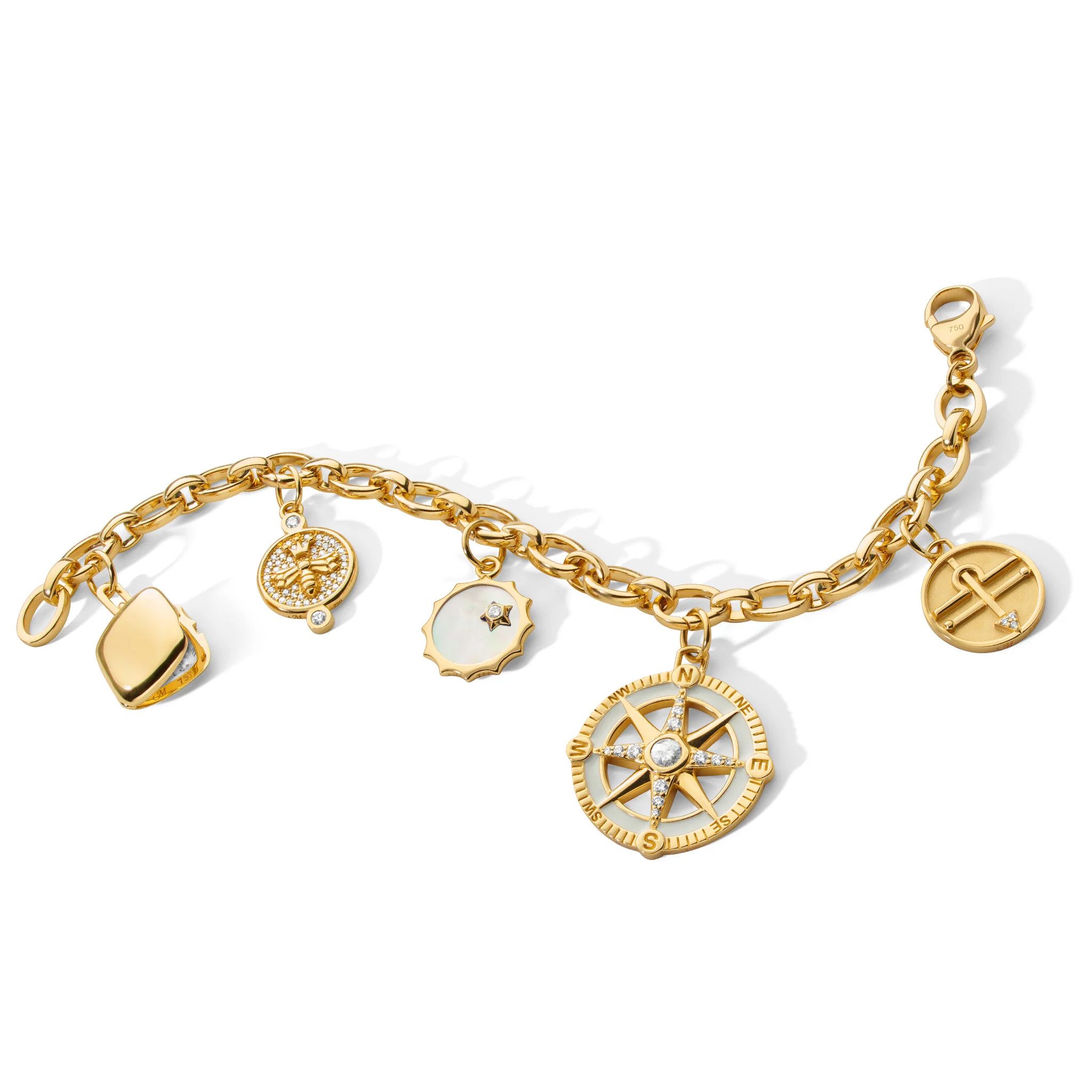 diamond charm bracelets