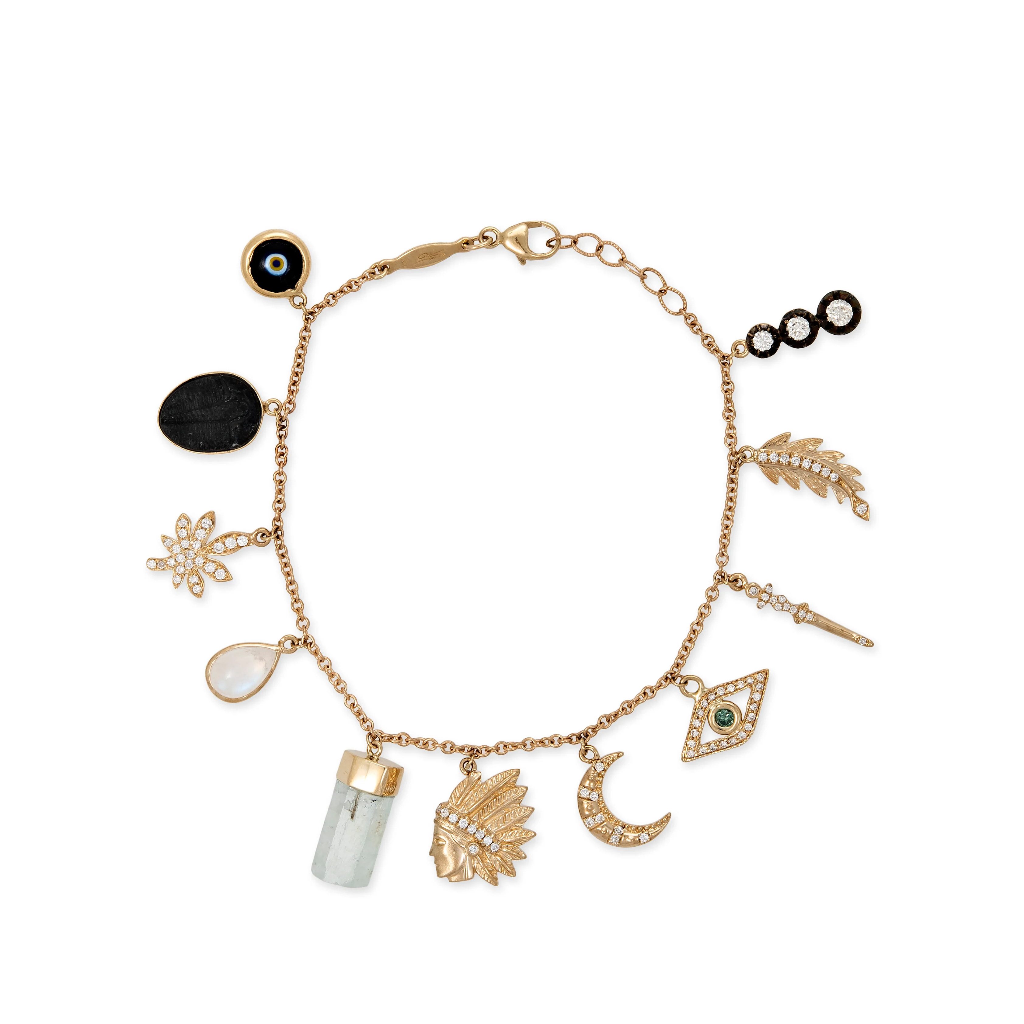 diamond charm bracelets