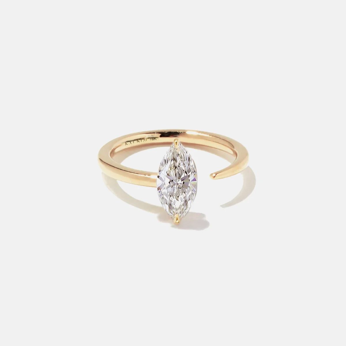 affordable engagement rings: marquise diamond ring