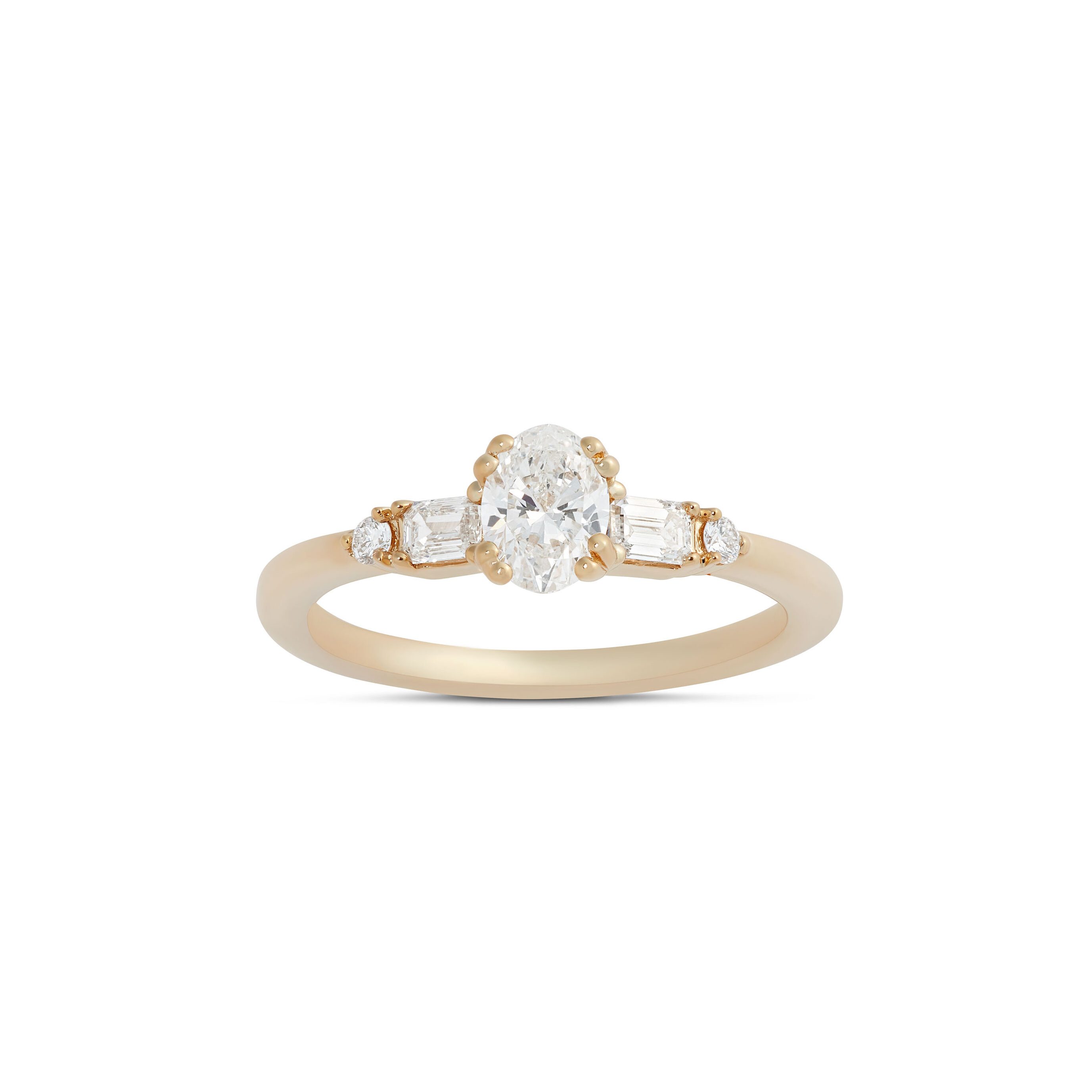 affordable engagement rings: three stone ring