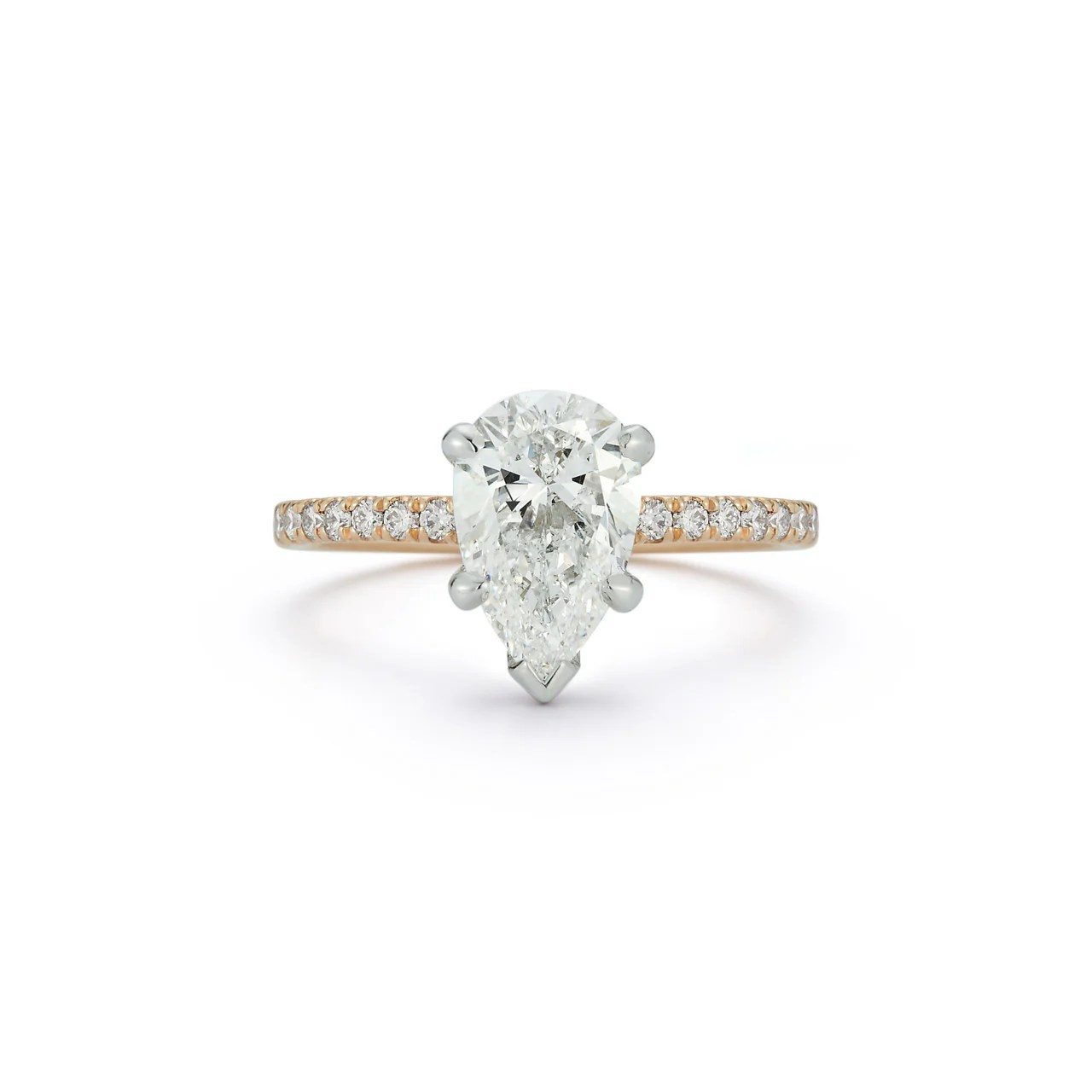 pear shaped diamond engagement ring