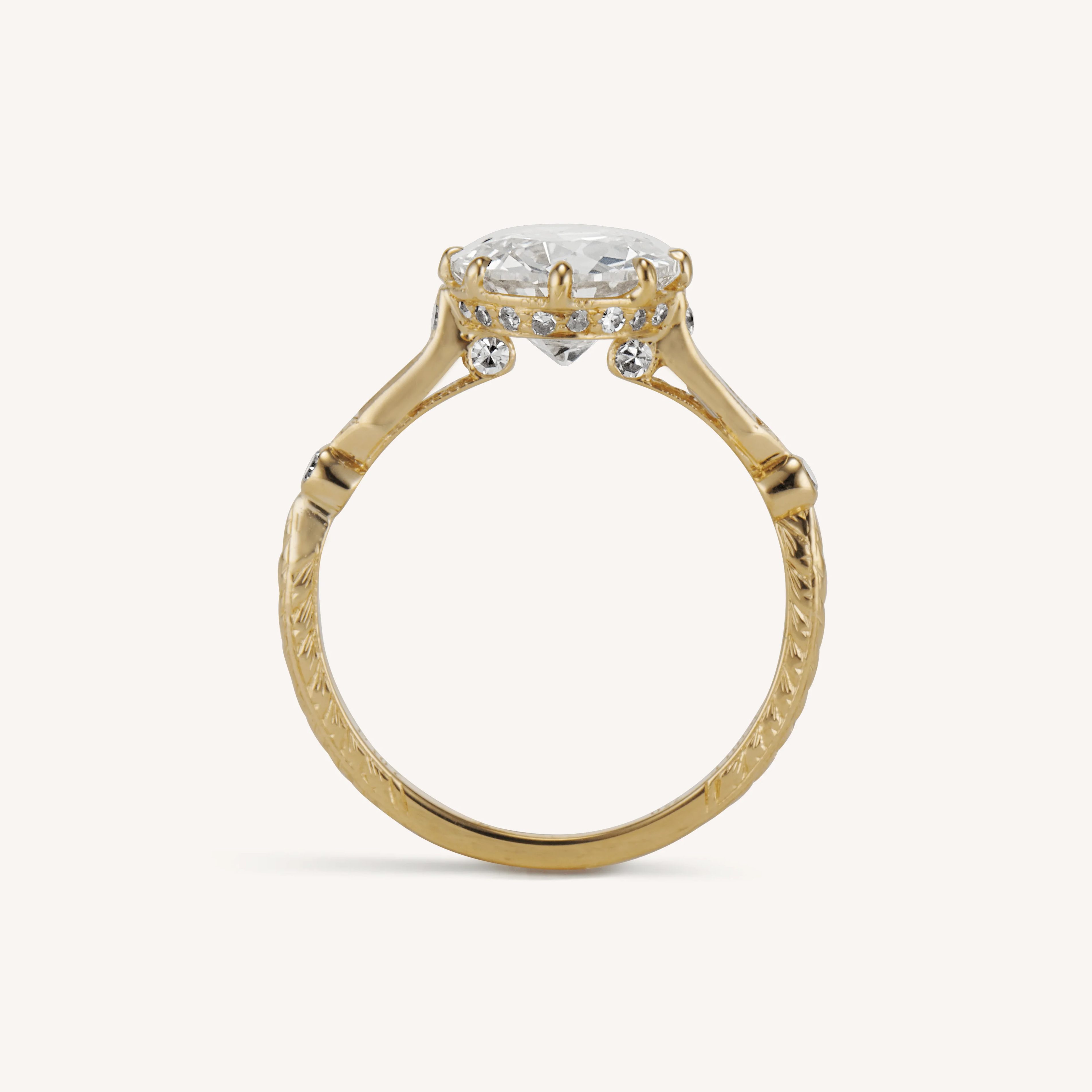 hidden halo engagement ring