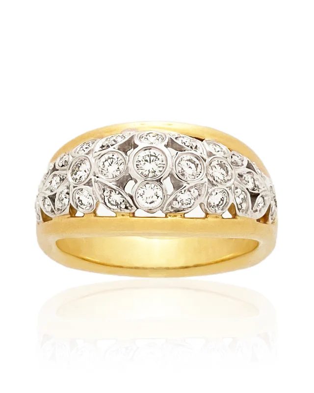 Vintage Rings in Bold Gold and Diamond