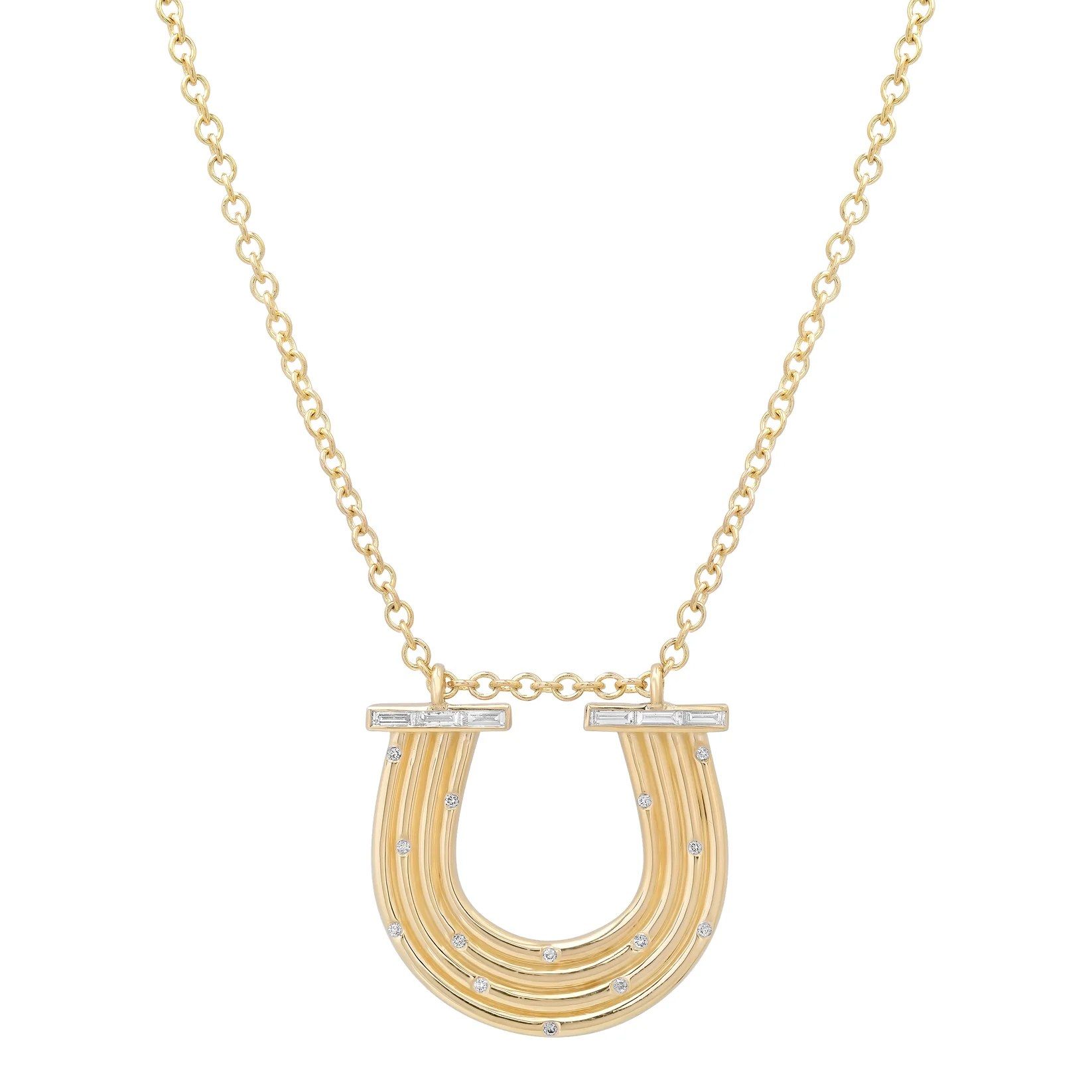 horse jewelry: diamond horse shoe