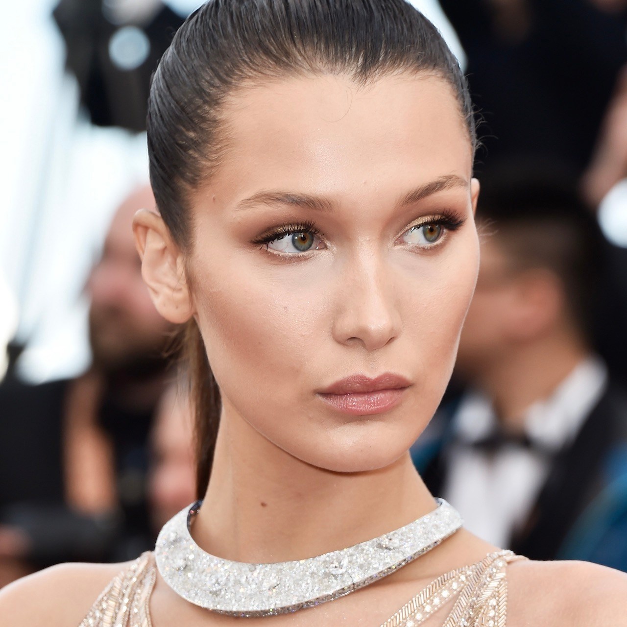 Bella Hadid Wore a De Grisogono High Jewelry Diamond Collar to the 2016 Cannes Film Festival