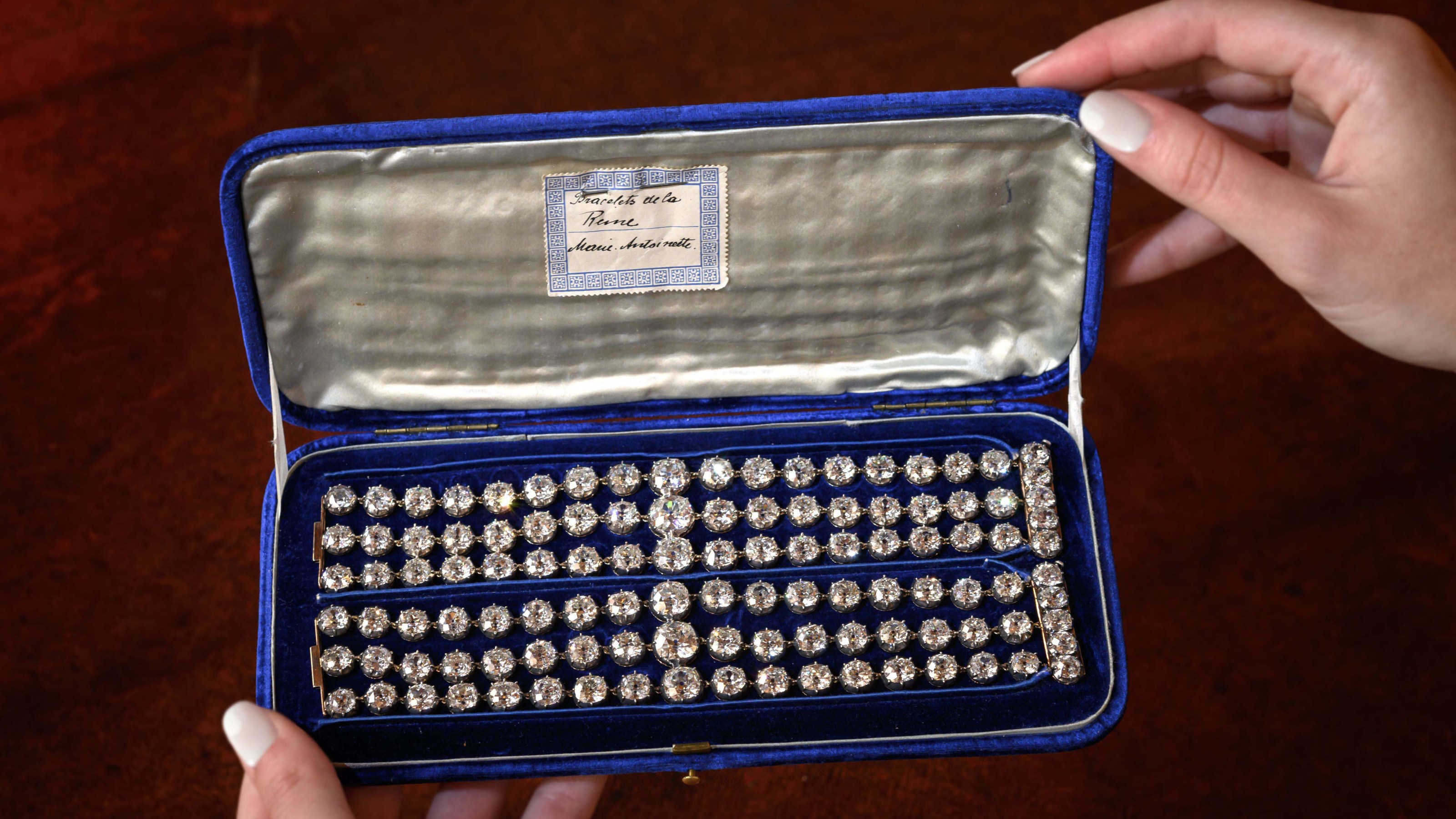 Marie Antoinette's bracelets sold at auction for $8.2 million in Geneva in 2021.
