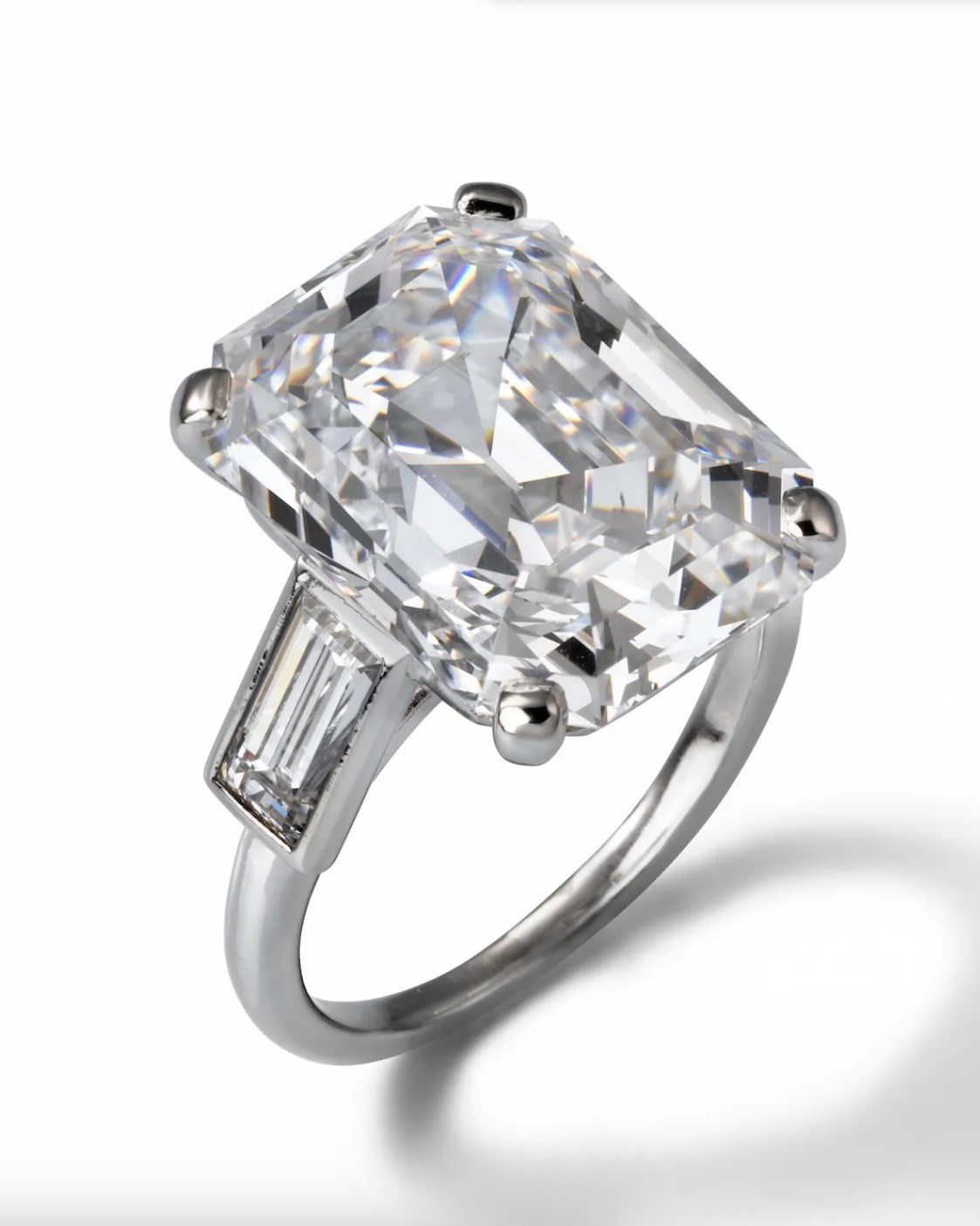 Best celebrity engagement rings of all time Grace Kelly's 10.48-carat emerald-cut diamond and platinum engagement ring by Cartier.