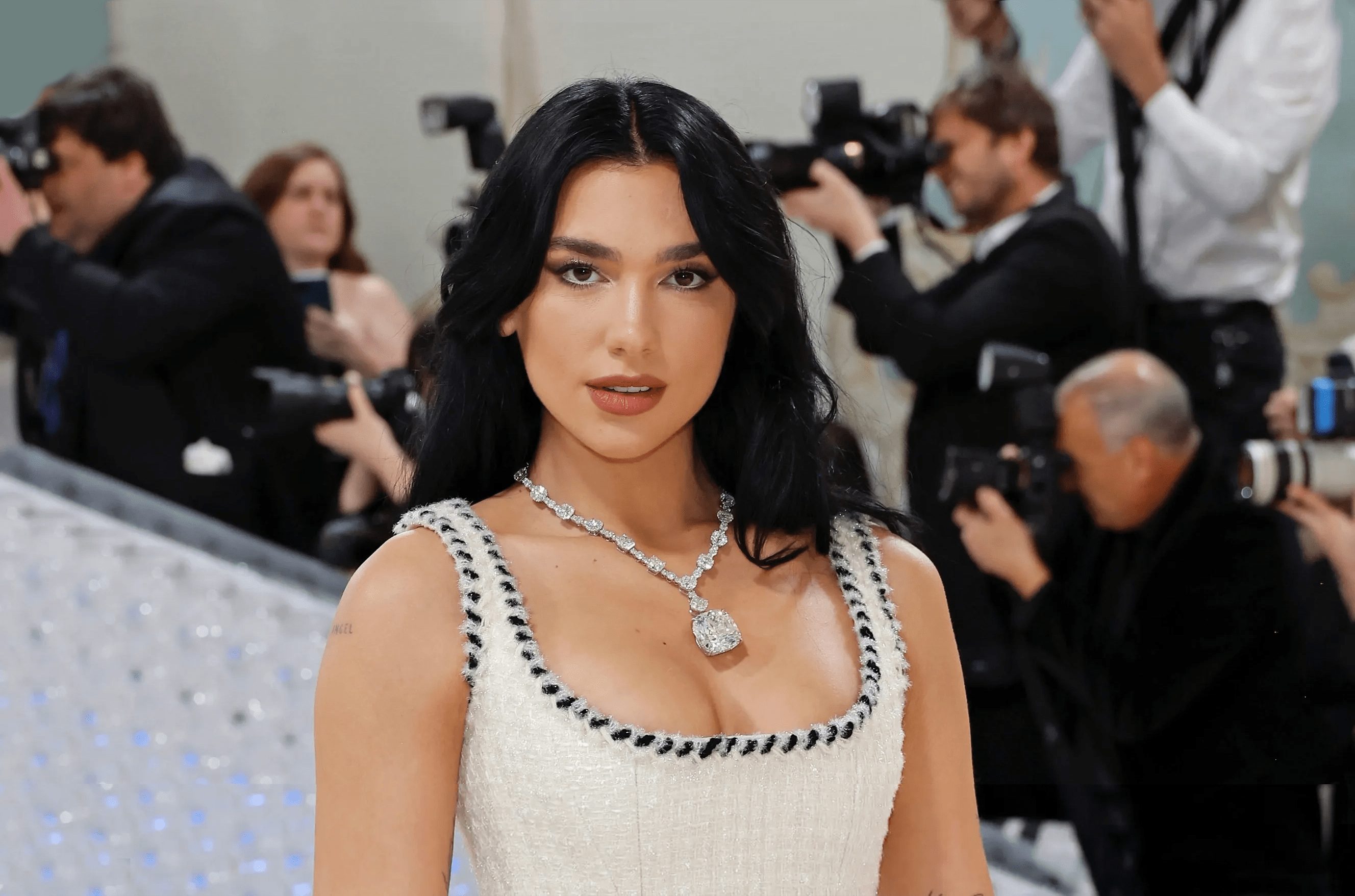Dua Lipa at the 2023 Met Gala at The Metropolitan Museum of Art in New York City.