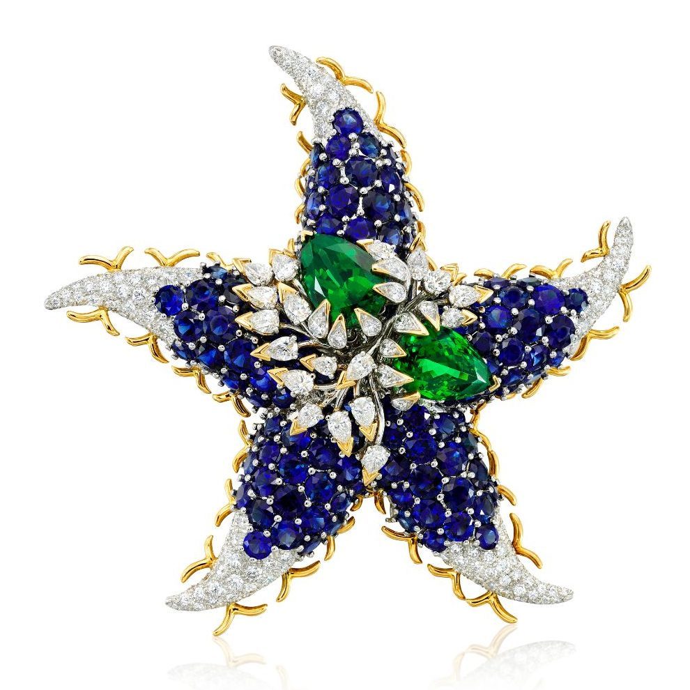 Phillips Auction gemstone and diamond Jean Schlumberger brooch