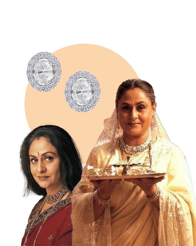 Jaya Bachchan showcasing natural diamond jewellery in Kabhi Khushi Kabhie Gham