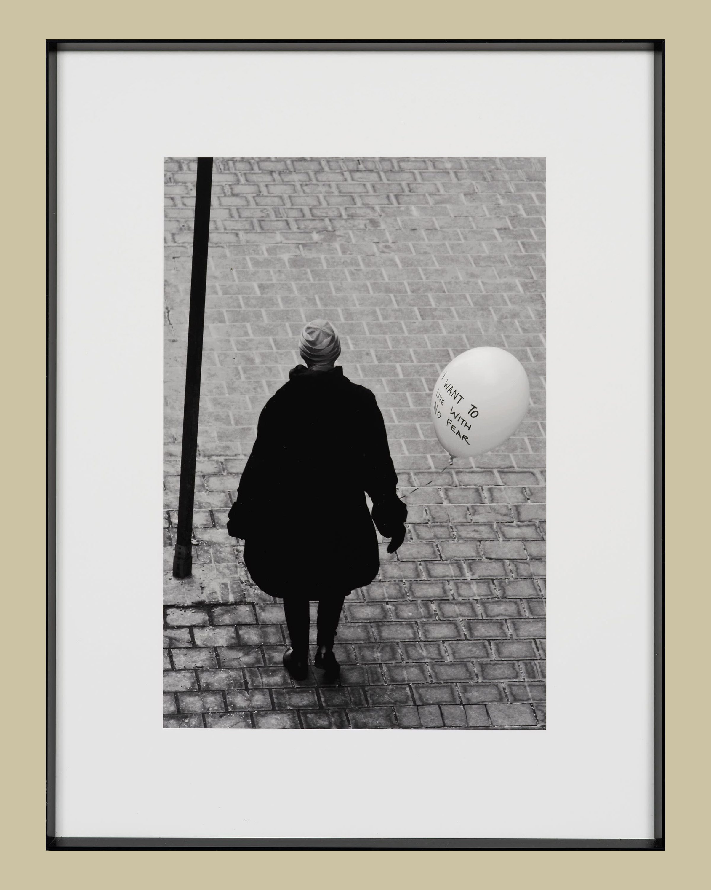I want to live with no fear - A photograph from Shilpa Gupta’s No fear series