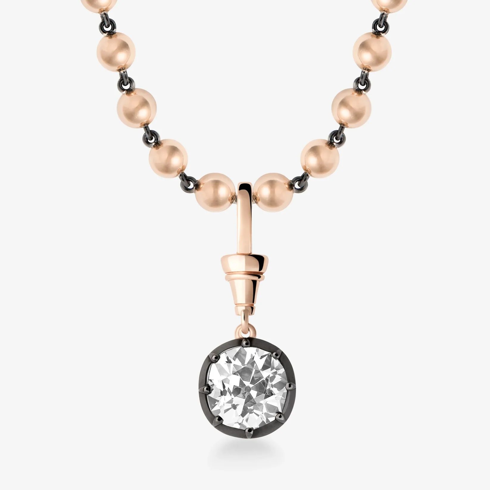 old mine cut diamond pendant