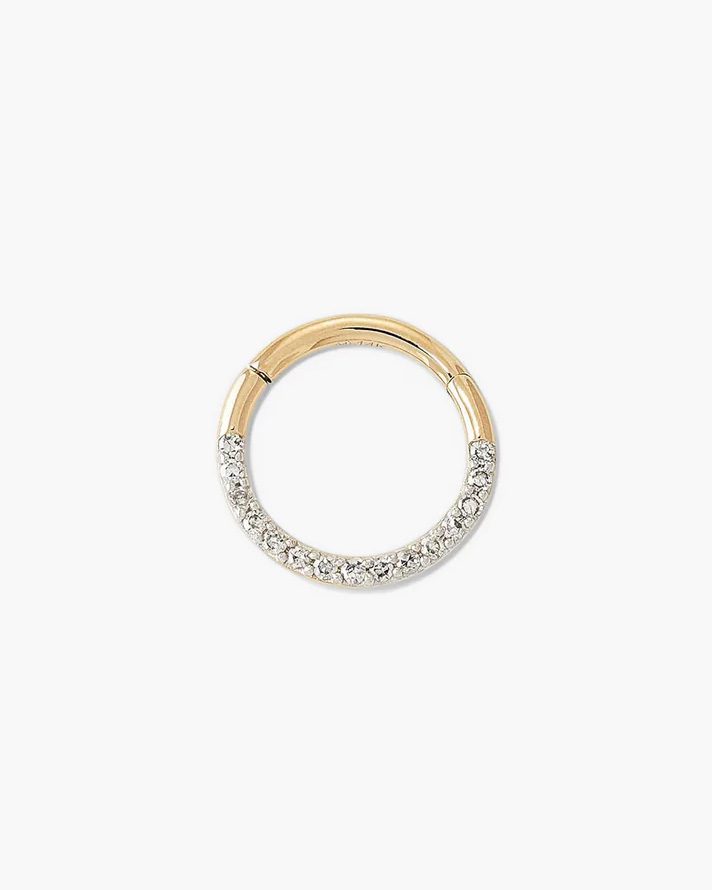 cartilage hoop for diamond earring stack