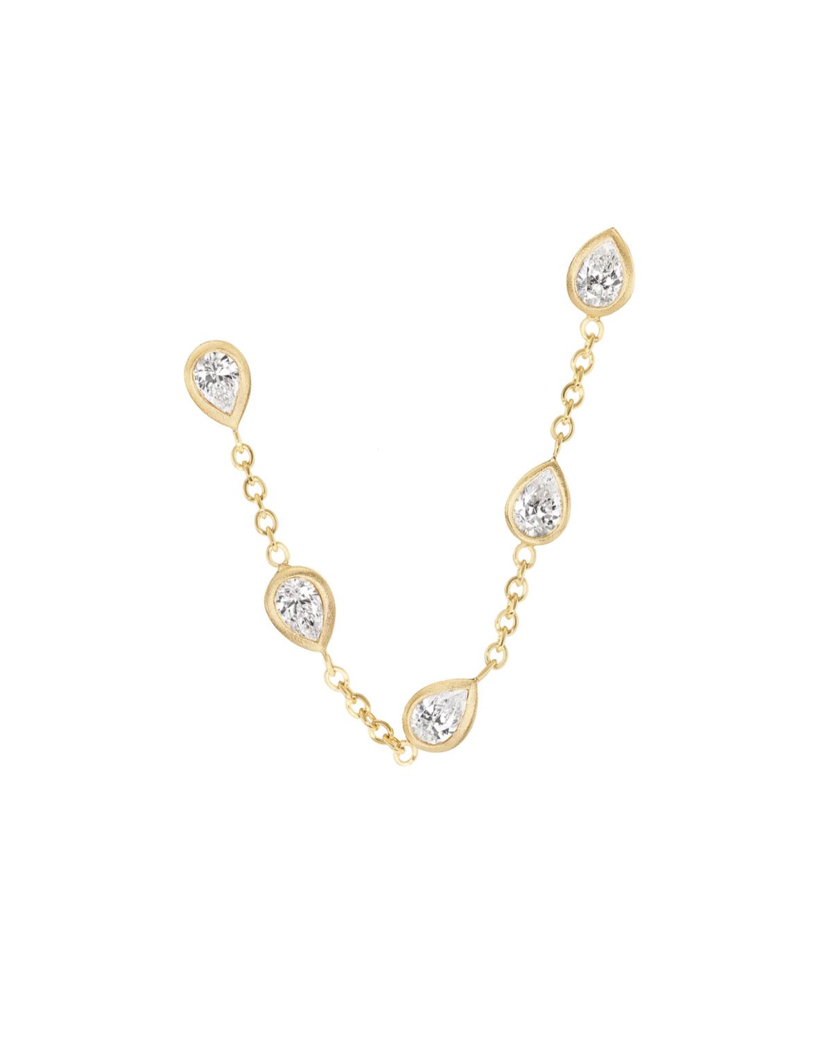 diamond ear chain for diamond earring stack