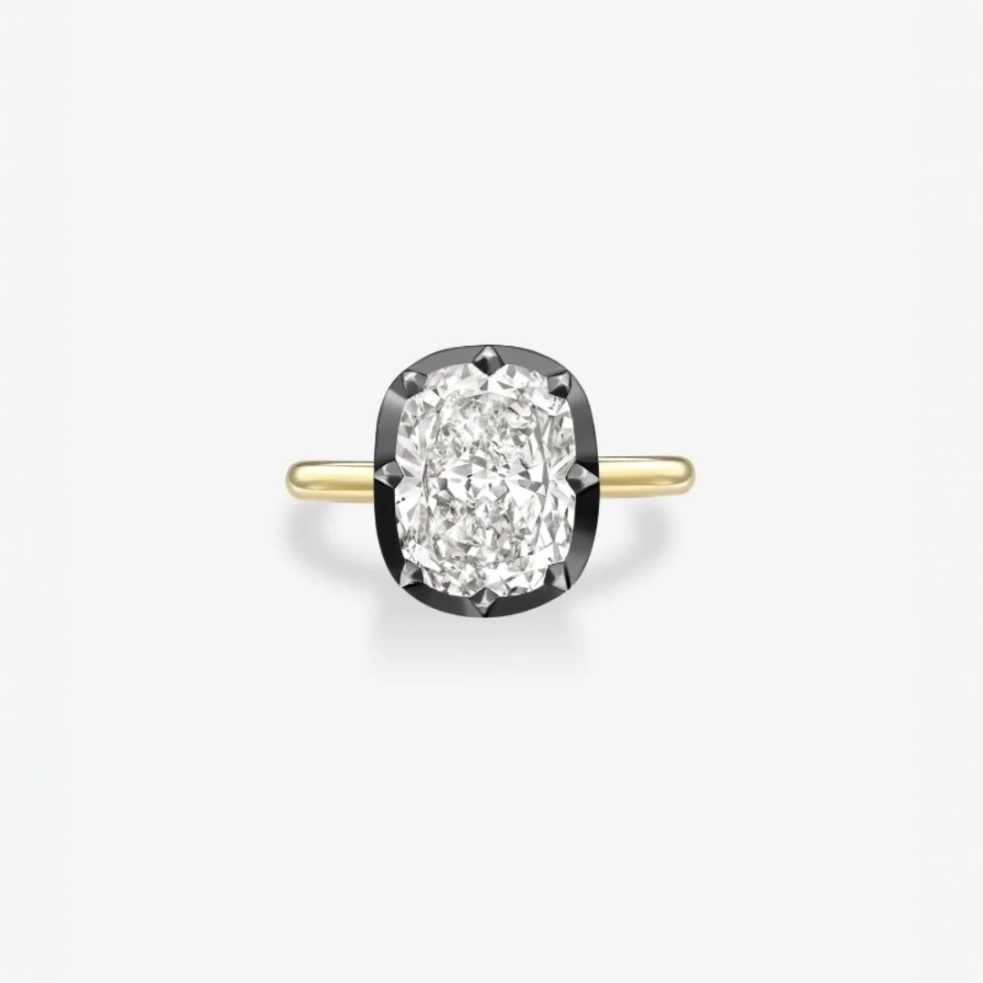 cushion cut diamond ring