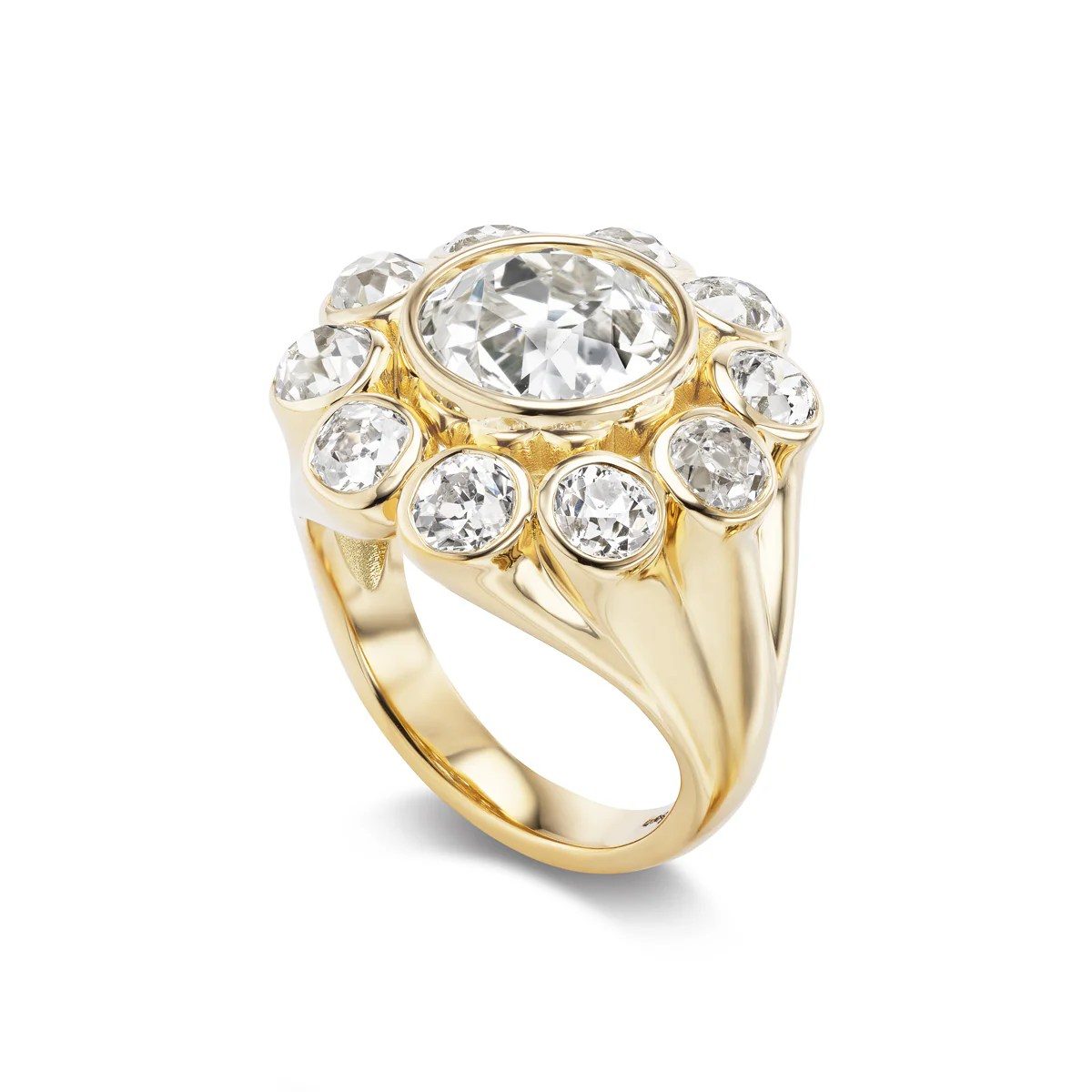 old mine cut diamond ring