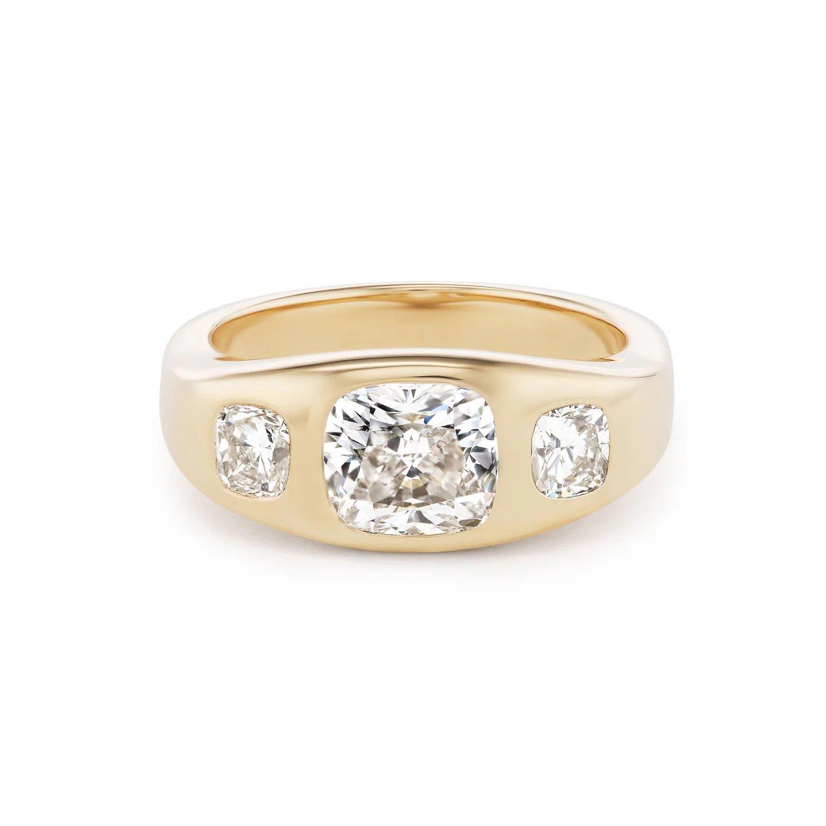 cushion cut diamond ring
