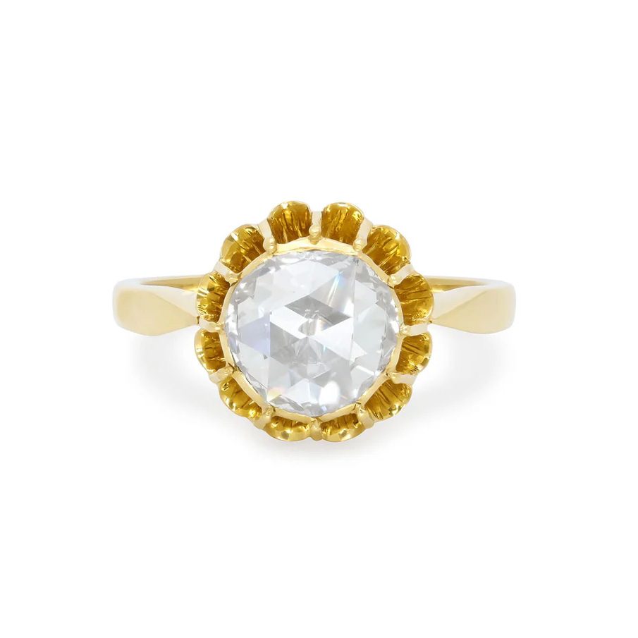 rose cut diamond ring