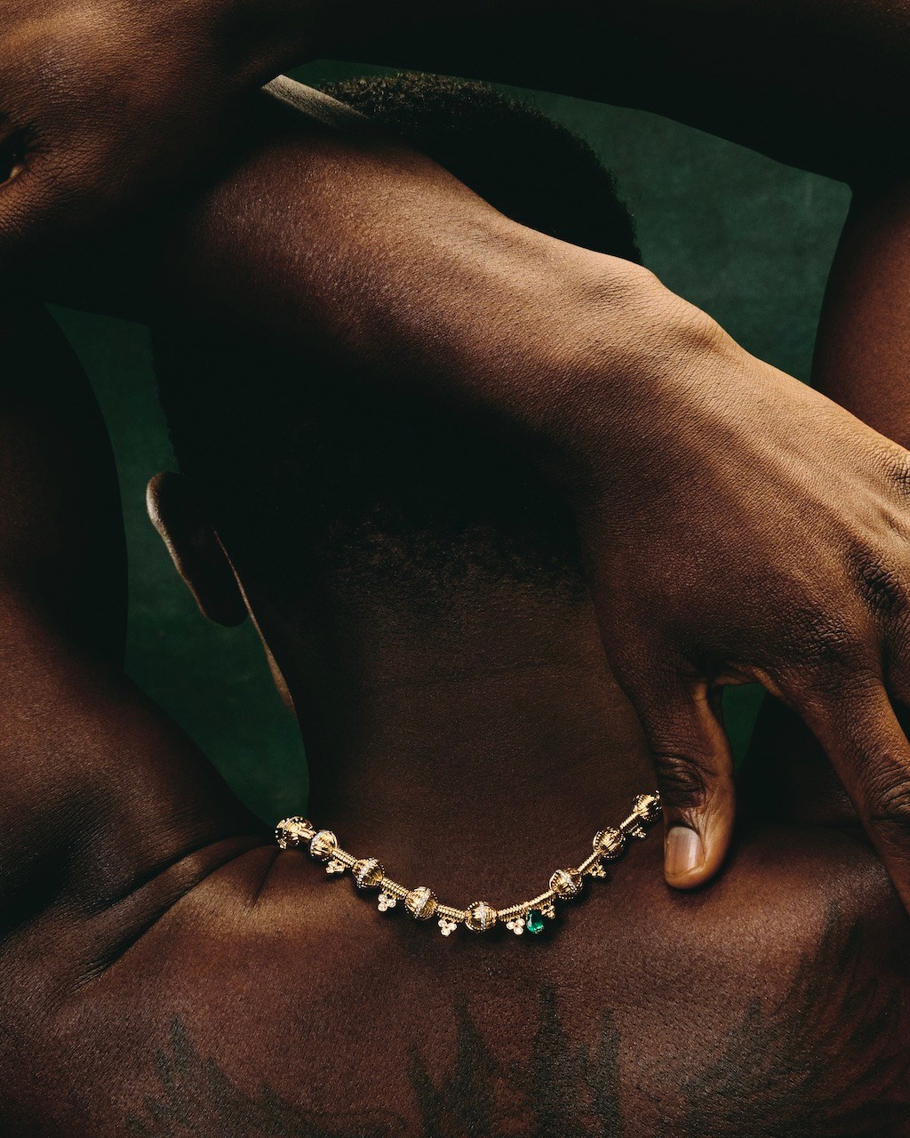 Damson Idris new jewelry line, Didris diamond Beaded Necklace