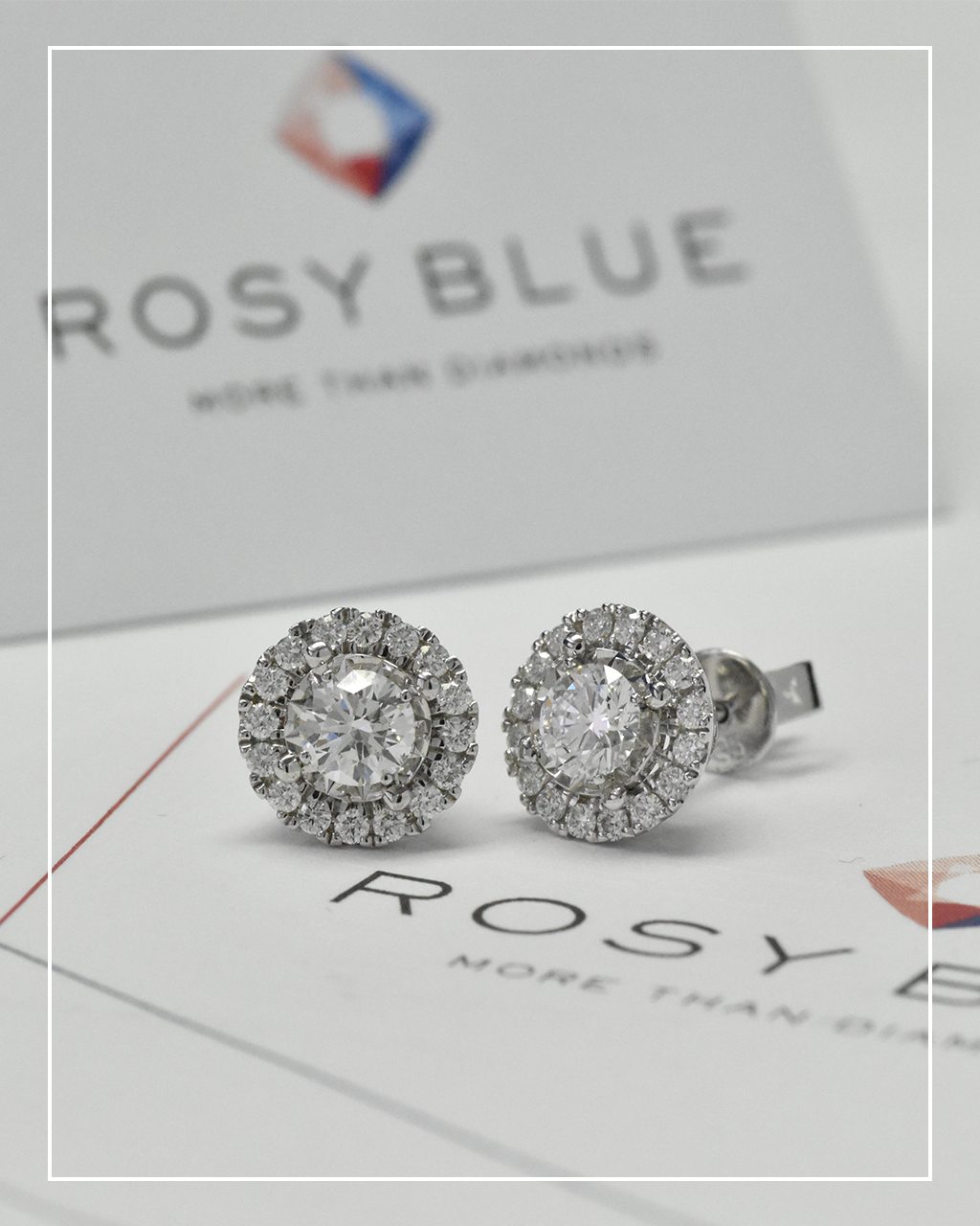 Natural Diamond Studs by Rosy Blue