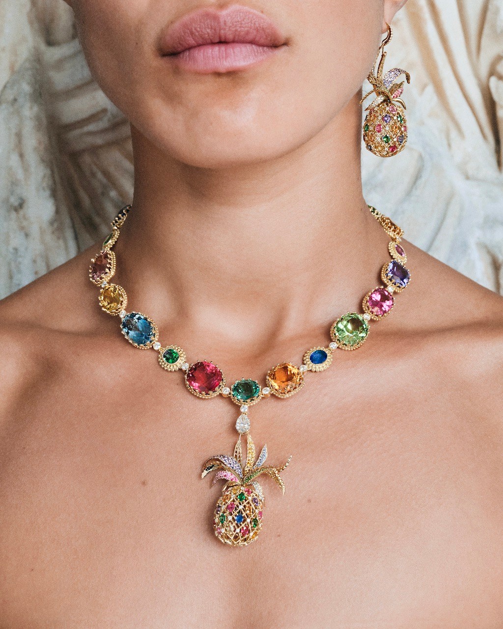 Mellerio jardin des reves necklaces at Versailles