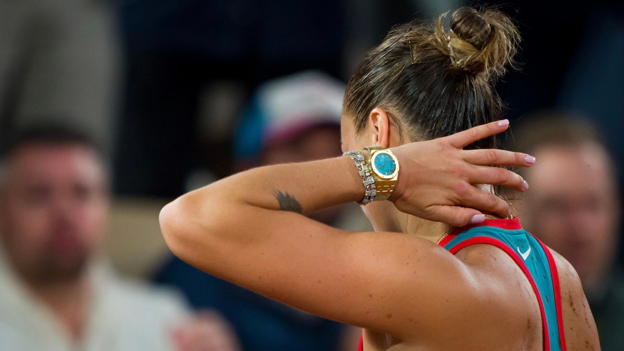 tennis season jewelry: Aryna Sabalenka