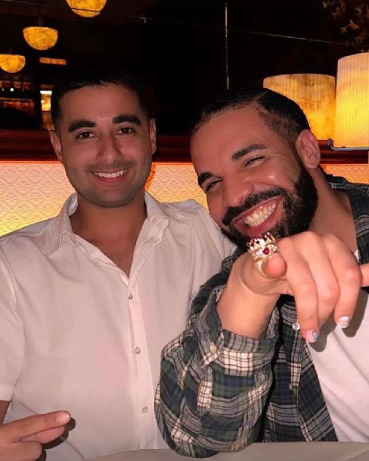 Drake wearing diamond pinky ring mens pinky rings