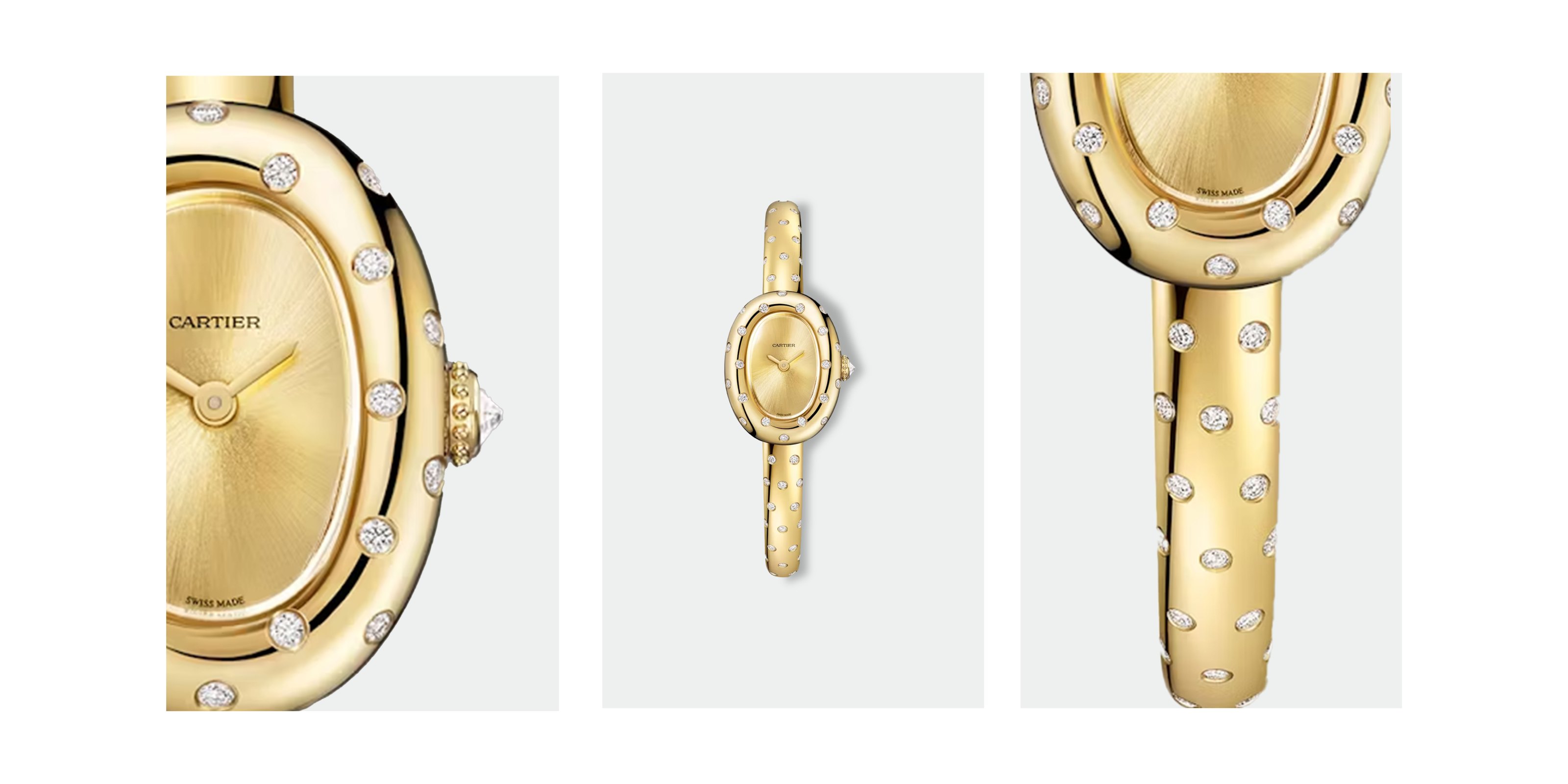 Cartier Mini Baignoire natural diamond watch